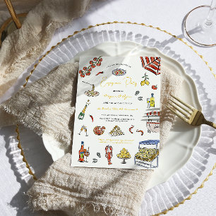 Invitation Italie Summer Doodle Engagement Party