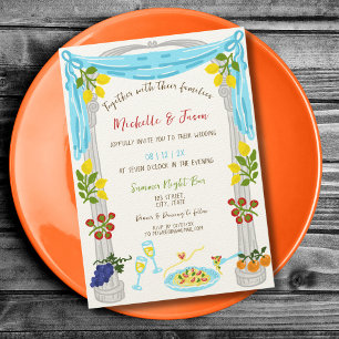 Invitation Italien Retro Whimsical Fun Main Drag Lemon Photo