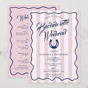 Invitation Itinéraire de l'enterrement de vie de jeune fille