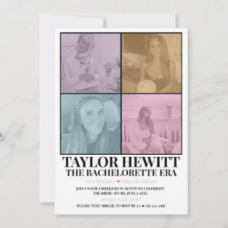 Invitation Itinéraire de l'ère Swiftie Bachelorette