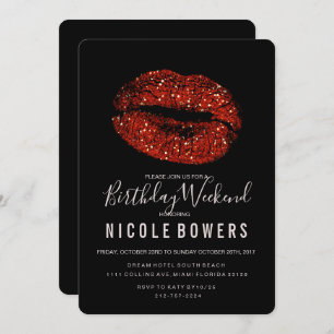 Invitation Itinéraire du week-end d'anniversaire d