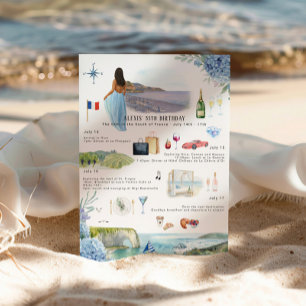 Invitation Itinéraire du week-end d'anniversaire   Sud