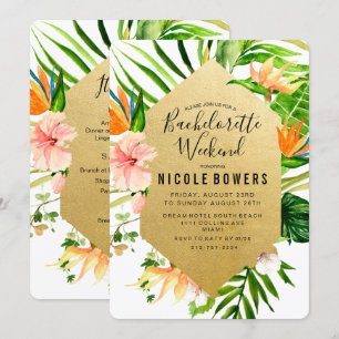 Invitation Itinéraire Du Week-End De Bachelorette