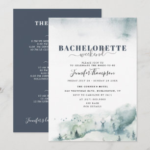 Invitation Itinéraire du week-end de Cabine rustique