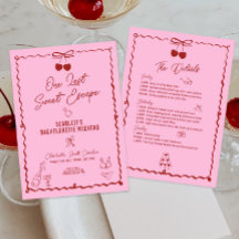 Itinéraire du week-end de cerise rose et rouge