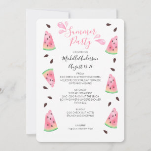 Invitation Itinéraire du week-end de la pastèque d'été