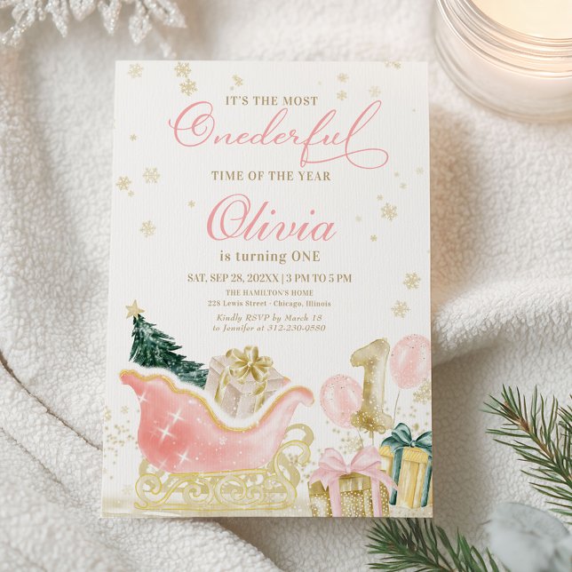 Invitation It's The Most Onederful Time of the Year Birthday (Créateur téléchargé)