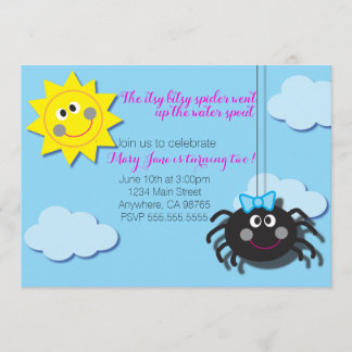 Invitation Itsy Bitsy Spider (Pas de Arrière - pla