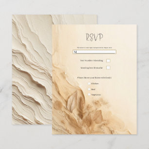 Invitation Ivoire Botanique Crème Bohème Texturé RSVP