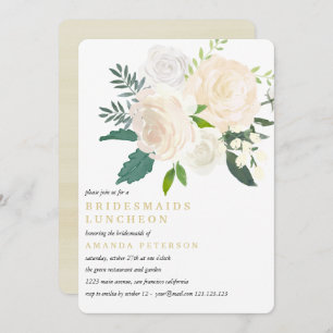 Invitation Ivory Bouquet Bridesmaitres Florales Mariage de dé