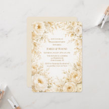 Ivory Champagne Pearl Blanc Floral Engagement Part