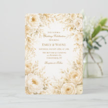 Ivory Champagne Pearl Blanc Floral Mariage