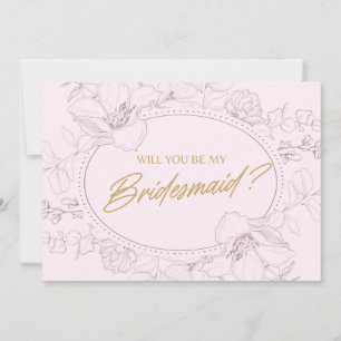 Invitation Ivory Elegant Floral Serez-Vous Ma Femme D'Accueil