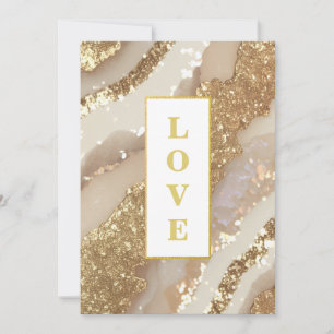 Invitation *~ Ivory LOVE AR66 QR + RSVP Mariage d'âge