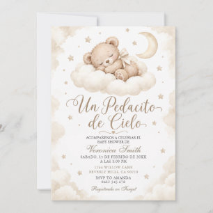 Invitation Ivory Un Petit Morceau de Ciel Baby Shower