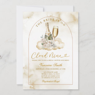 Invitation Ivory Wine La mariée est Cloud Nine Enterrement de
