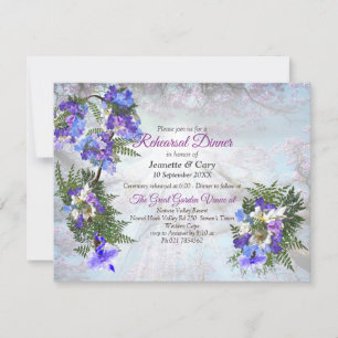 Invitation Jacaranda Blooms & Lily Bouquet Thème