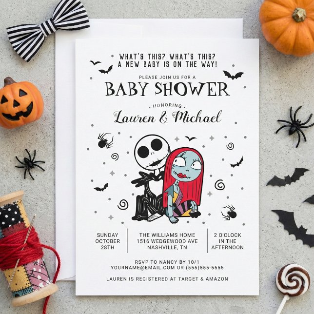Invitation Jack et Sally Baby shower (Créateur téléchargé)