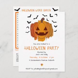 Invitation Jack-o'-lantern Halloween