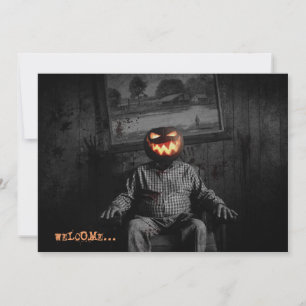Invitation Jack O'Lantern Head Parti Éffrayant d'Halloween