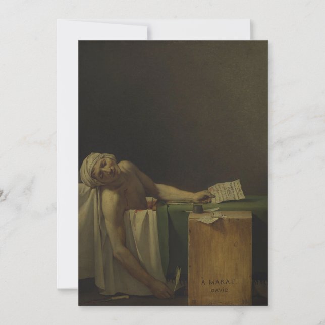 Invitation Jacques-Louis David - La Mort de Marat (Devant)