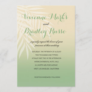 Invitation Jade du mariage de plage de brise d'été