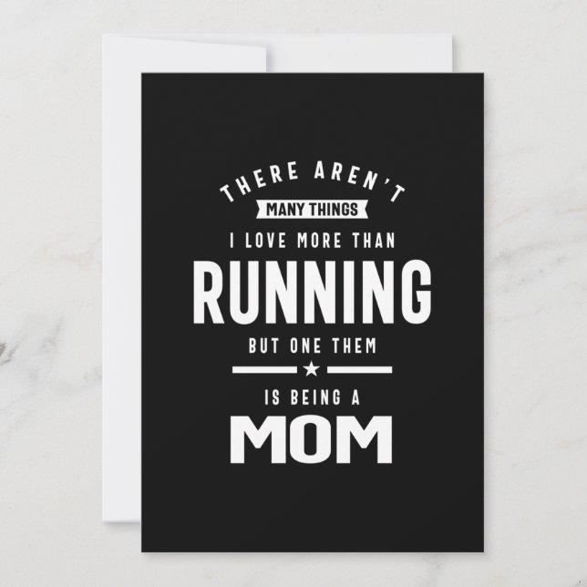 Invitation J'adore courir. J'aime être une maman (Devant)