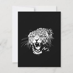 Invitation Jaguar noir et blanc