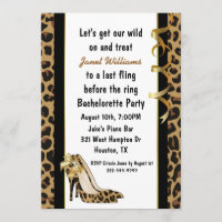 Jaguar Print High Heels Bachelorette Party