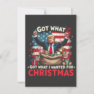 Invitation J'Ai Ce Que Je Recherché Pour Noël Trump Père Noël