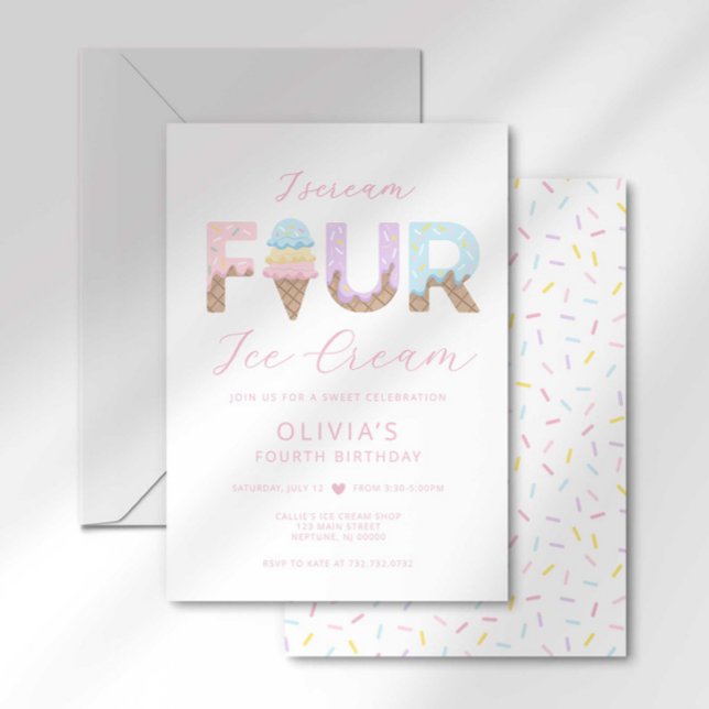 Invitation J'ai crié pour une fête d'anniversaire de glace à  (Créateur téléchargé)