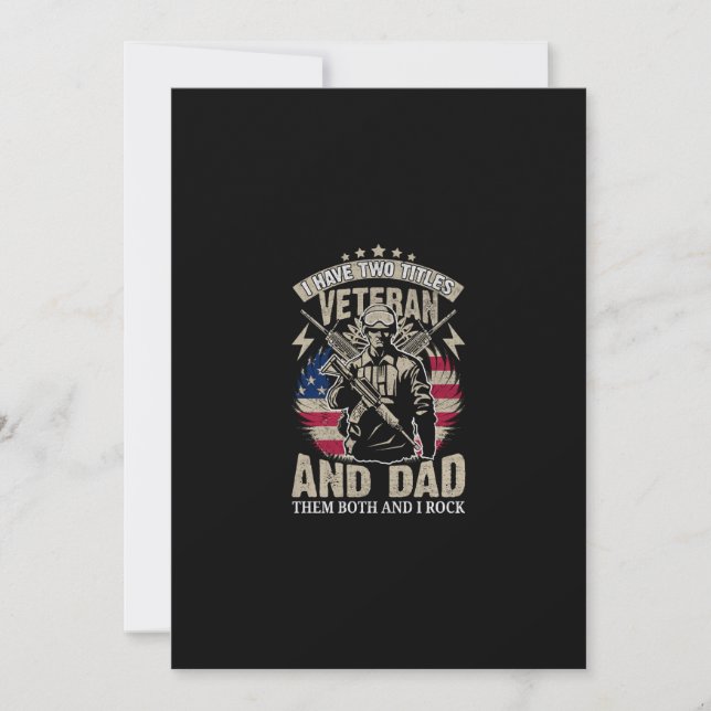 Invitation j'ai deux titres : ancien combattant et père et je (Devant)