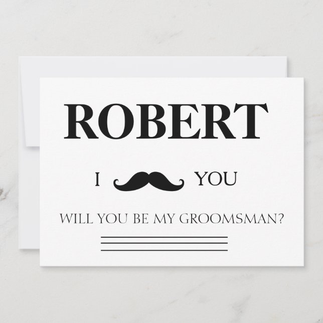Invitation J'ai la fille, tu seras mon Groomsman ? (Devant)