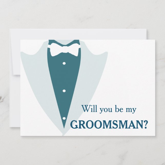 Invitation J'ai la fille, tu seras mon Groomsman ? (Devant)