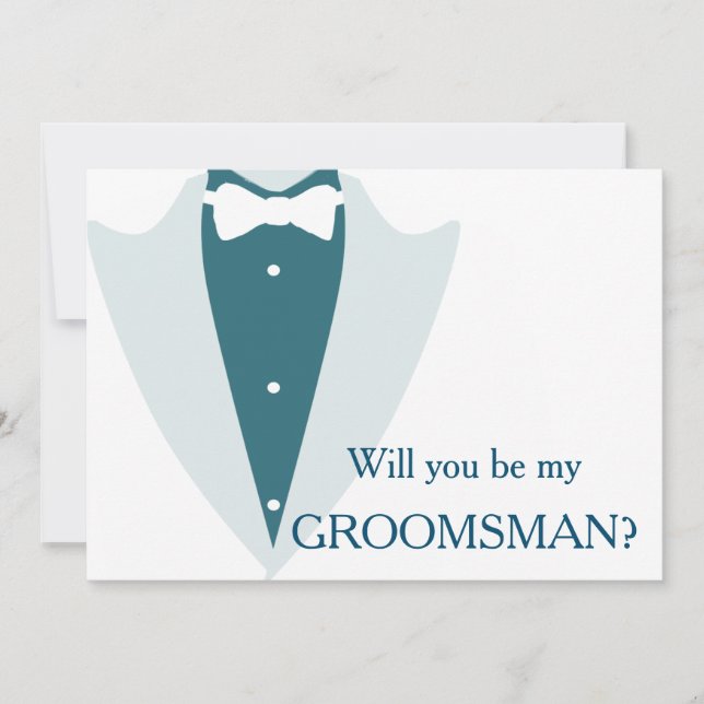 Invitation J'ai la fille, tu seras mon Groomsman ? (Devant)