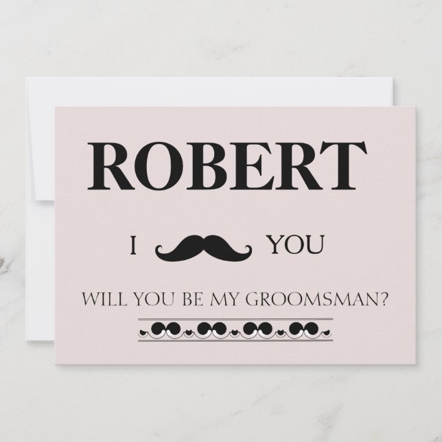 Invitation J'ai la fille, tu seras mon Groomsman ? Invi (Devant)