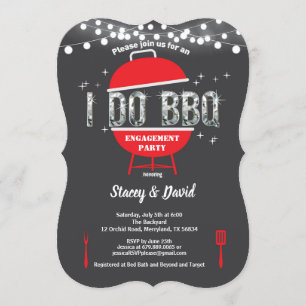 Invitation J'ai l'invitation de la partie d'engagement BBQ