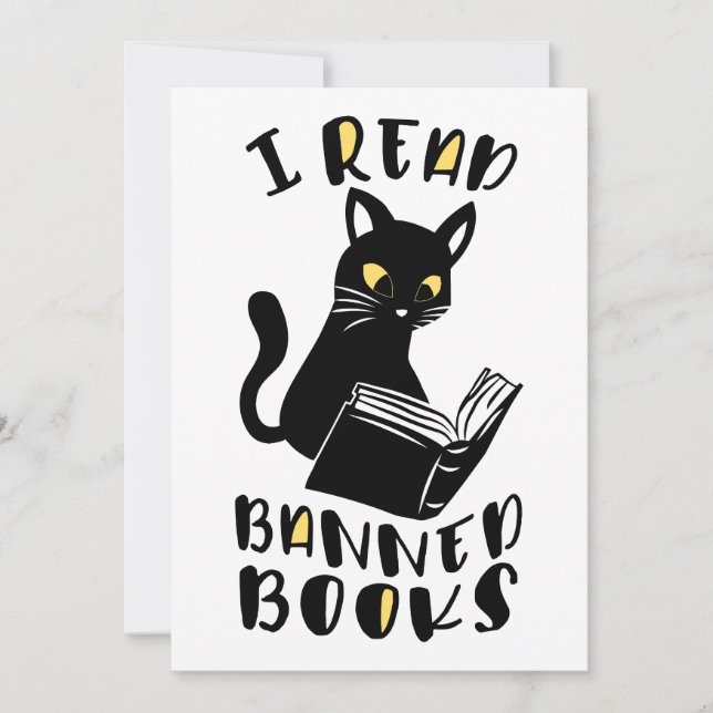 Invitation J'ai lu des livres interdits Cat (Devant)