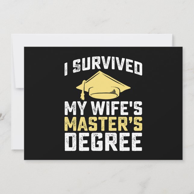 Invitation J'ai survécu à la maîtrise de ma femme (Devant)