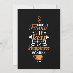 Invitation J'ai trouvé la clé du bonheur #Café