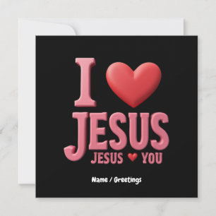 Invitation J'Aime Jésus, Jésus Vous Aime Une Foi Chrétienne