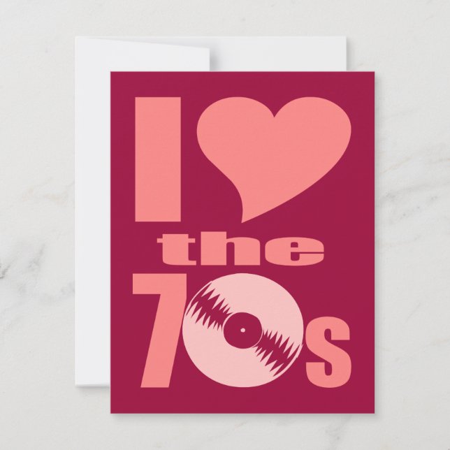 Invitation J'aime les années 70 (Devant)