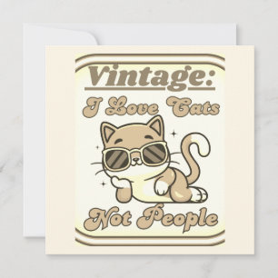 Invitation J'aime les chats, pas les gens