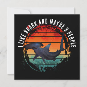 INVITATION J'AIME LES REQUINS ET PEUT-ÊTRE 3 PERSONNES