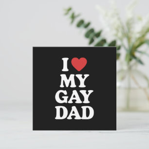 Invitation J'aime mon père gay Je cœur mon père gay