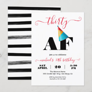 Invitation Jalon Funny Vieux Fête d'anniversaire de la Fête
