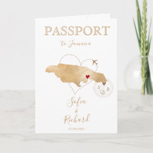 Invitation Jamaïque Heart Destination Mariage Passeport Invit