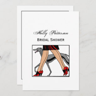 Invitation Jambes Art déco femmes Greyhound Whippet Chien R
