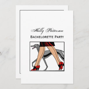 Invitation Jambes Art déco femmes Greyhound Whippet Chien R