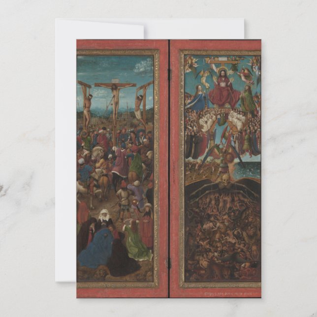 Invitation Jan van Eyck - Crucifixion et Dernier jugement dip (Devant)